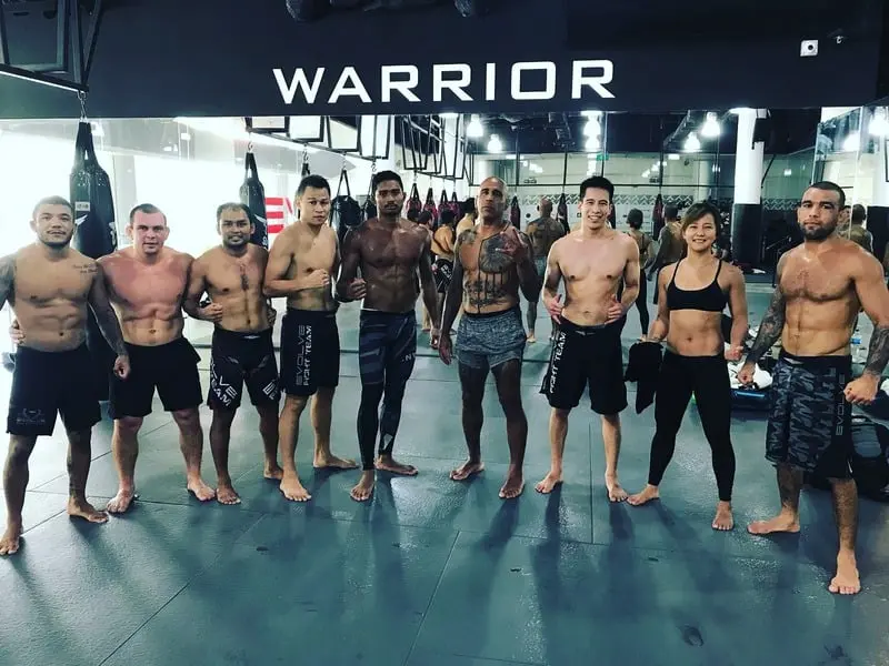 Wrestling training session